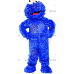 Fato de mascote BIGGYMONKEY™ do famoso monstro azul da Vila