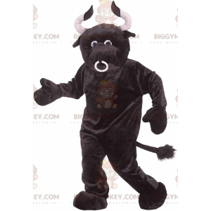 BIGGYMONKEY™ Maskottchenkostüm Stier mit großen Hörnern