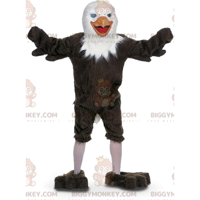 Brauner und weißer Adler BIGGYMONKEY™ Maskottchenkostüm