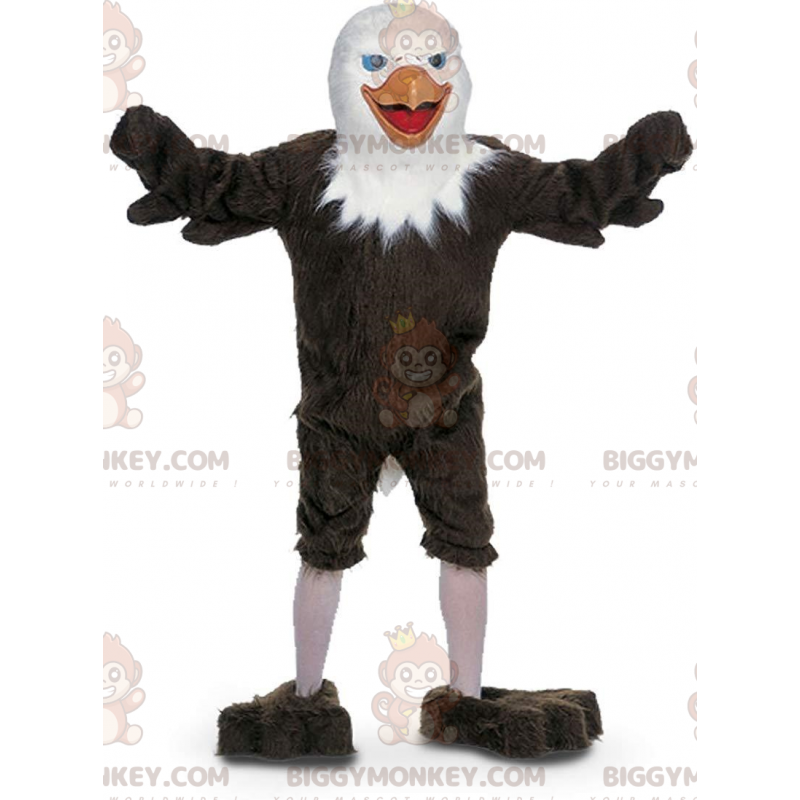 Costume de mascotte BIGGYMONKEY™ d'aigle marron et blanc
