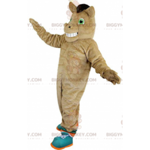 Brun hest BIGGYMONKEY™ maskot kostume, ridecenter kostume -