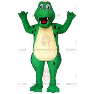 Costume da mascotte coccodrillo verde e giallo BIGGYMONKEY™