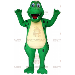 Costume da mascotte coccodrillo verde e giallo BIGGYMONKEY™