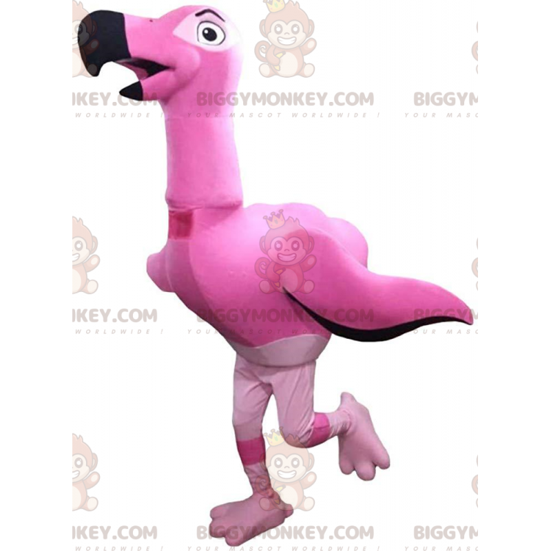 Jätte Flamingo BIGGYMONKEY™ maskotdräkt, stor rosa fågeldräkt -