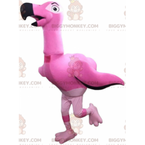 Giant Flamingo BIGGYMONKEY™ maskottiasu, iso vaaleanpunainen