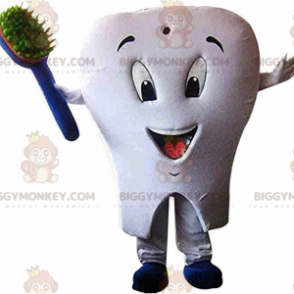 Maskotka gigantyczny biały ząb BIGGYMONKEY™, kostium zęba -