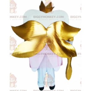 Traje de mascote Winged Tooth BIGGYMONKEY™ com coroa de ouro e