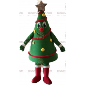 Zdobený usměvavý vánoční stromeček kostým maskota BIGGYMONKEY™