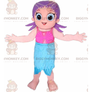 Mermaid BIGGYMONKEY™ maskottiasu, tahitilainen, juhlapuku -