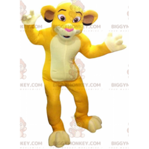 BIGGYMONKEY™ maskotkostume af Simba, den berømte løve fra