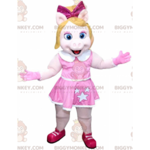 BIGGYMONKEY™ costume mascotte della famosa Miss Piggy, Piggy il