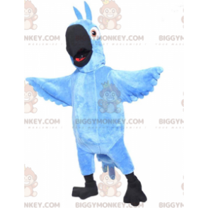 BIGGYMONKEY™ mascot costume of Blu, the famous blue parrot from