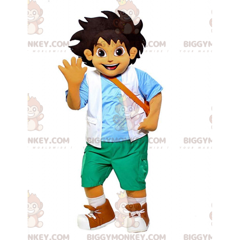 Fato de mascote BIGGYMONKEY™ de Go Diego, o famoso menino dos