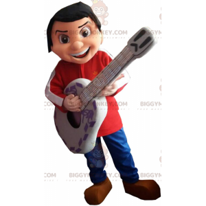 Traje de mascote BIGGYMONKEY™ de Miguel Rivera, o menino músico