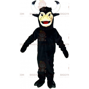 Traje de mascote Big Horned Black Bull BIGGYMONKEY™, traje de