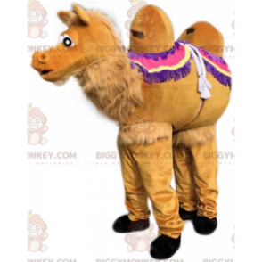 Brown camel BIGGYMONKEY™ mascot costume, dromedary costume for