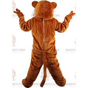 BIGGYMONKEY™ costume da mascotte giaguaro arancione e bianco