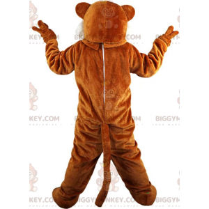 BIGGYMONKEY™ maskotkostume orange og hvid jaguar, voldsomt