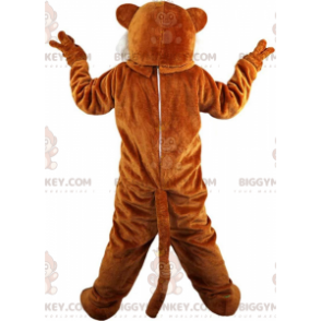 BIGGYMONKEY™ mascot costume orange and white jaguar, fierce