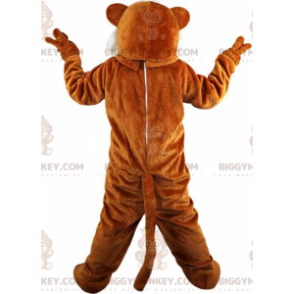 BIGGYMONKEY™ maskotkostume orange og hvid jaguar, voldsomt