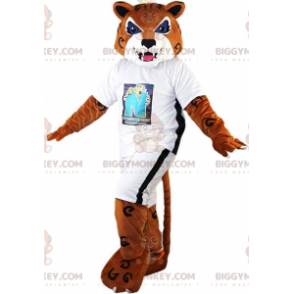 BIGGYMONKEY™ Costume da mascotte Tigre, Cougar marrone, Costume