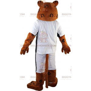 BIGGYMONKEY™ Costume da mascotte Tigre, Cougar marrone, Costume