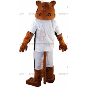 BIGGYMONKEY™ Costume da mascotte Tigre, Cougar marrone, Costume