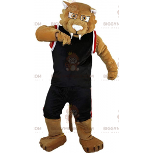 Disfraz de mascota BIGGYMONKEY™ Tigre dientes de sable tostado