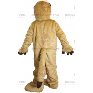 BIGGYMONKEY™ mascot costume of giant beige and white meerkat