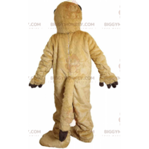 BIGGYMONKEY™ mascot costume of giant beige and white meerkat