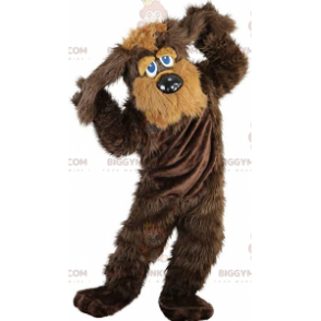 Costume de mascotte BIGGYMONKEY™ de chien marron et beige