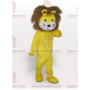 Costume de mascotte BIGGYMONKEY™ de lionceau jaune et marron