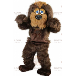 BIGGYMONKEY™ maskotdräkt av brun och beige hund, hårig