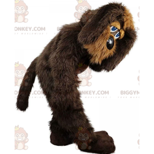 BIGGYMONKEY™ mascot costume of brown and beige dog, hairy fox