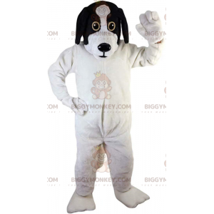 Fantasia de mascote de cachorro branco e preto BIGGYMONKEY™