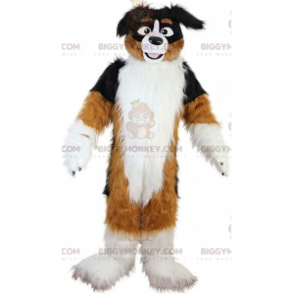 Traje de mascote de cachorro tricolor BIGGYMONKEY™, fantasia de