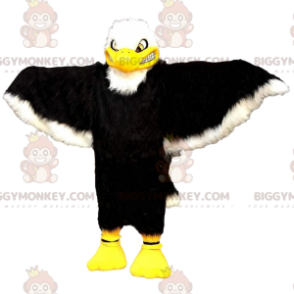 BIGGYMONKEY™ costume mascotte bianco e nero aquila grande