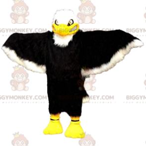 Costume de mascotte BIGGYMONKEY™ de grand aigle noir et blanc