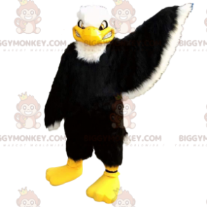 Costume de mascotte BIGGYMONKEY™ de grand aigle noir et blanc