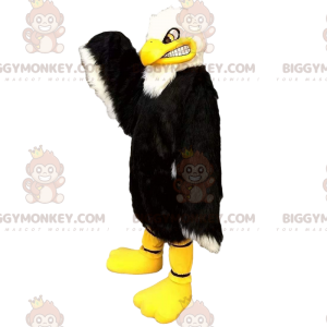 BIGGYMONKEY™ mascot costume black and white large eagle