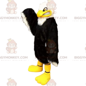 BIGGYMONKEY™ mascot costume black and white large eagle