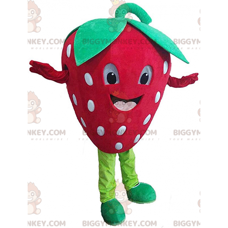 Costume da mascotte BIGGYMONKEY™ fragola rossa gigante, costume