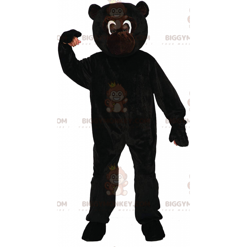 Black Monkey BIGGYMONKEY™ maskotkostume, kæmpe marmoset-kostume