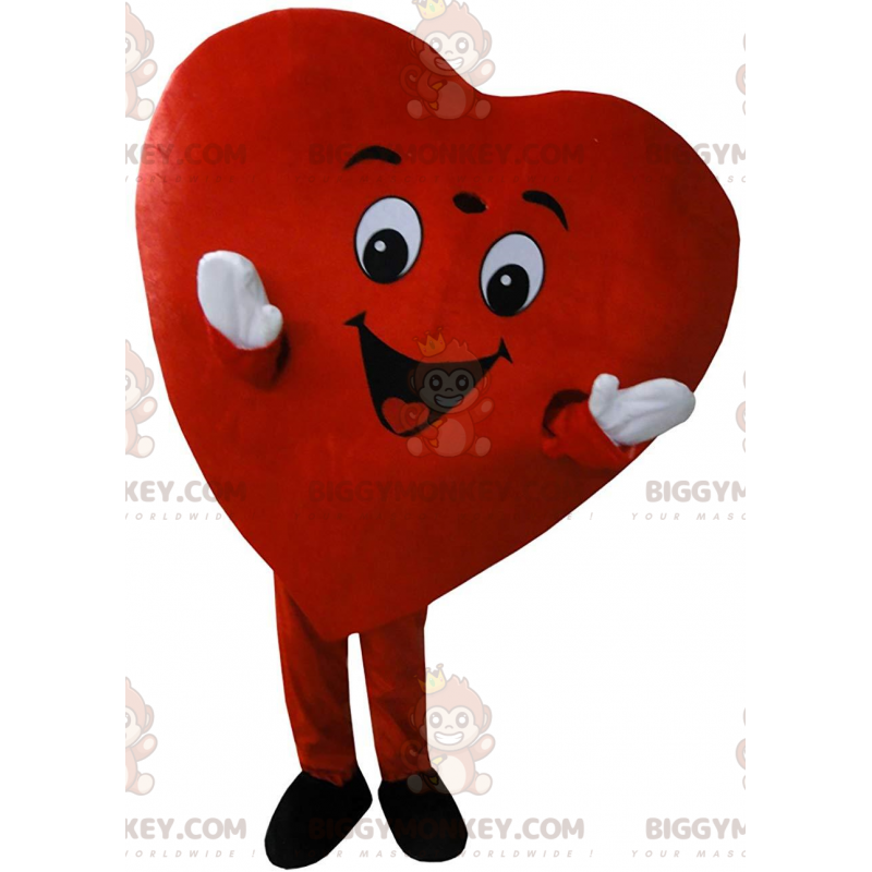 BIGGYMONKEY™ Maskottchenkostüm mit riesigem rotem Herz