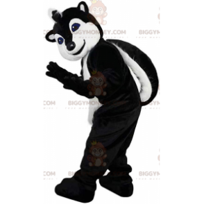 Costume de mascotte BIGGYMONKEY™ de putois noir et blanc