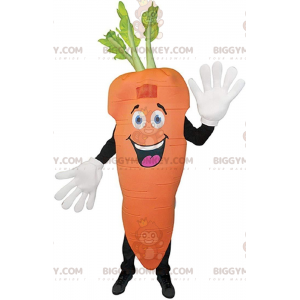 Fantasia de mascote BIGGYMONKEY™ de cenoura laranja gigante
