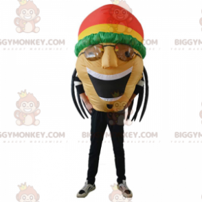 BIGGYMONKEY™ Costume da mascotte Rastaman gonfiabile