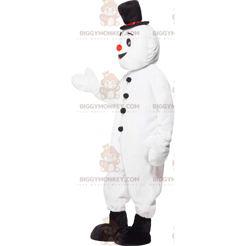 Costume de mascotte BIGGYMONKEY™ de bonhomme de neige blanc