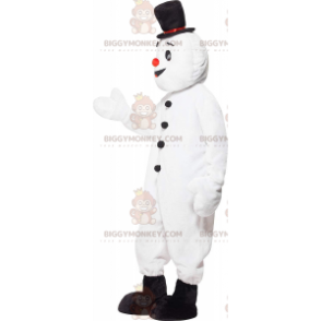 Costume de mascotte BIGGYMONKEY™ de bonhomme de neige blanc