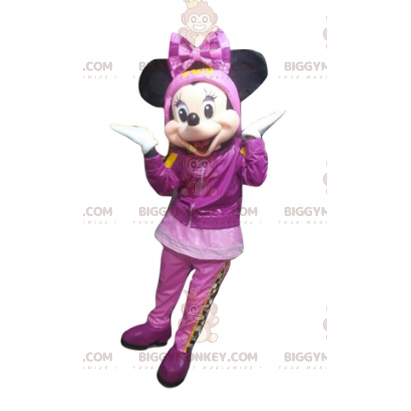 Minnie Mouse BIGGYMONKEY™ maskotdräkt i vinterdräkt